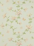 Colefax and Fowler Honeysuckle Garden Wallpaper, Aqua W7002/01