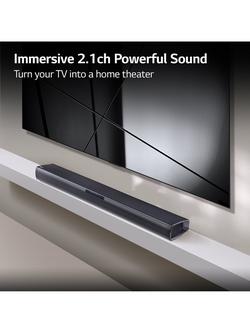 LG SQC1 Bluetooth Soundbar with Wireless Subwoofer, Black - view 2, Black