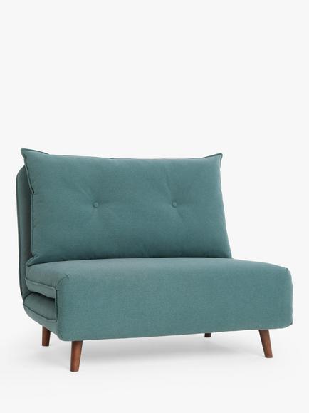 John Lewis Chair Bed, Dark Leg, Verde Green