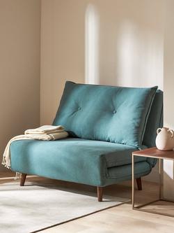 John Lewis Chair Bed, Dark Leg - view 2, Verde Green
