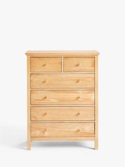 John Lewis Wilton 6 Drawer Chest - view 2, Natural
