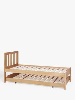John Lewis Wilton Trundle Guest Bed Frame, Single - view 2, Natural