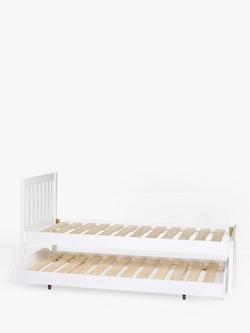 John Lewis Wilton Trundle Guest Bed Frame, Single, White