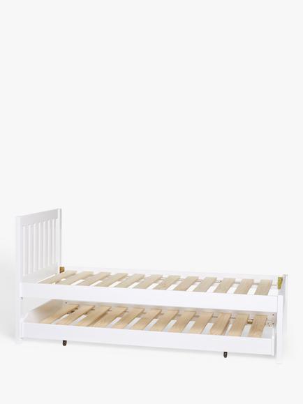 John Lewis Wilton Trundle Guest Bed Frame, Single - view 2, White