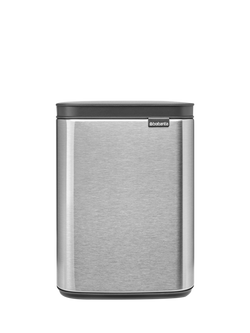 Brabantia Bo Waste Bin, 4L, Matt Steel