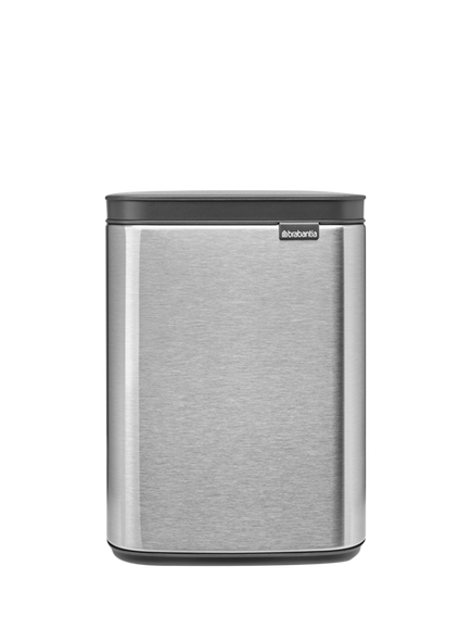 Brabantia Bo Waste Bin, 4L, Matt Steel