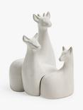 John Lewis Bevy of Deer Stoneware Ornament, White