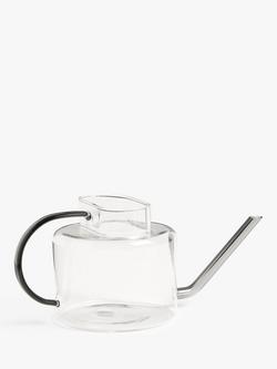John Lewis Glass Watering Can, Clear - view 2, Clear