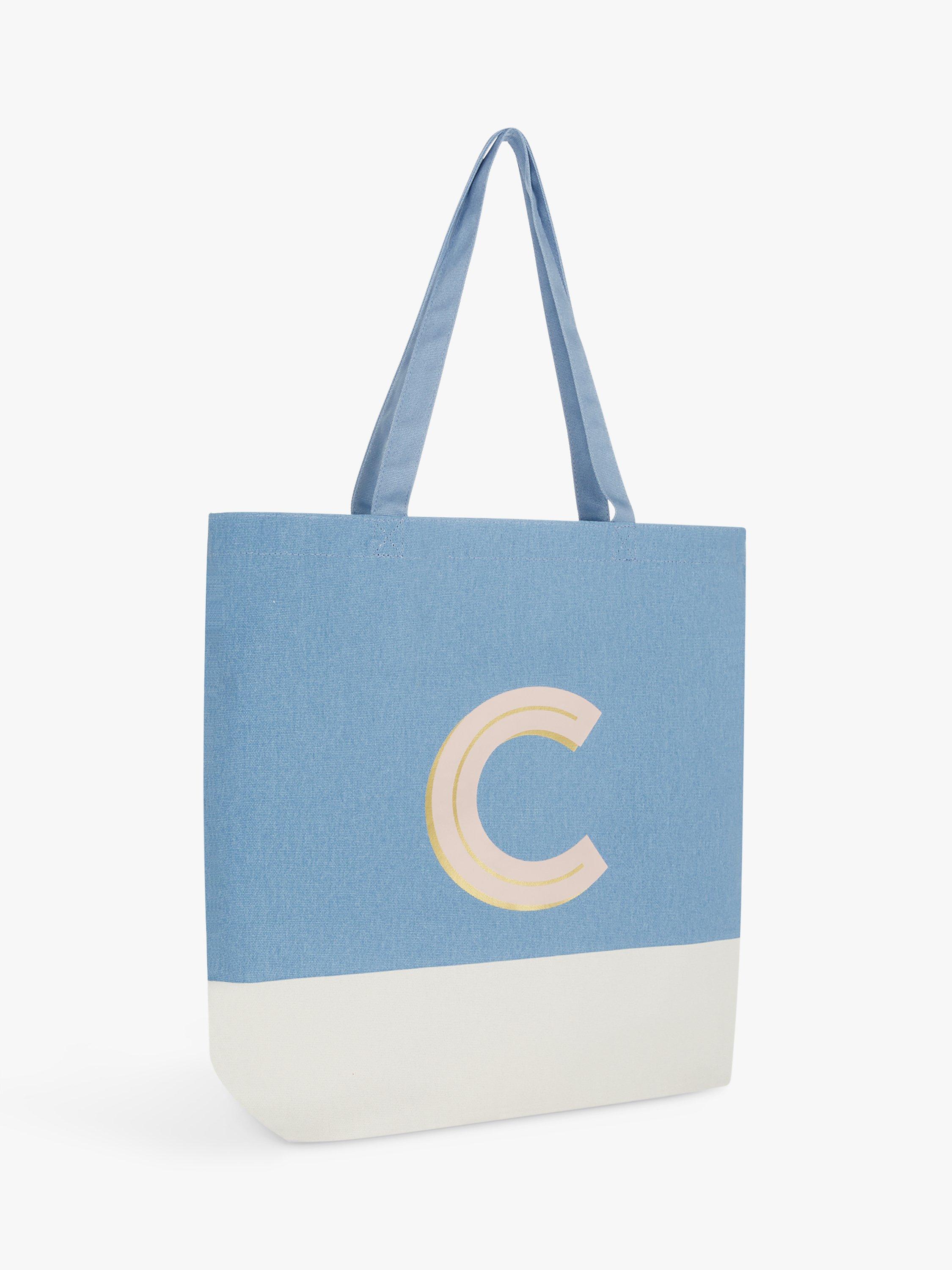 Product image 1 of 4, which shows John Lewis Alphabet Cotton Tote Bag, C