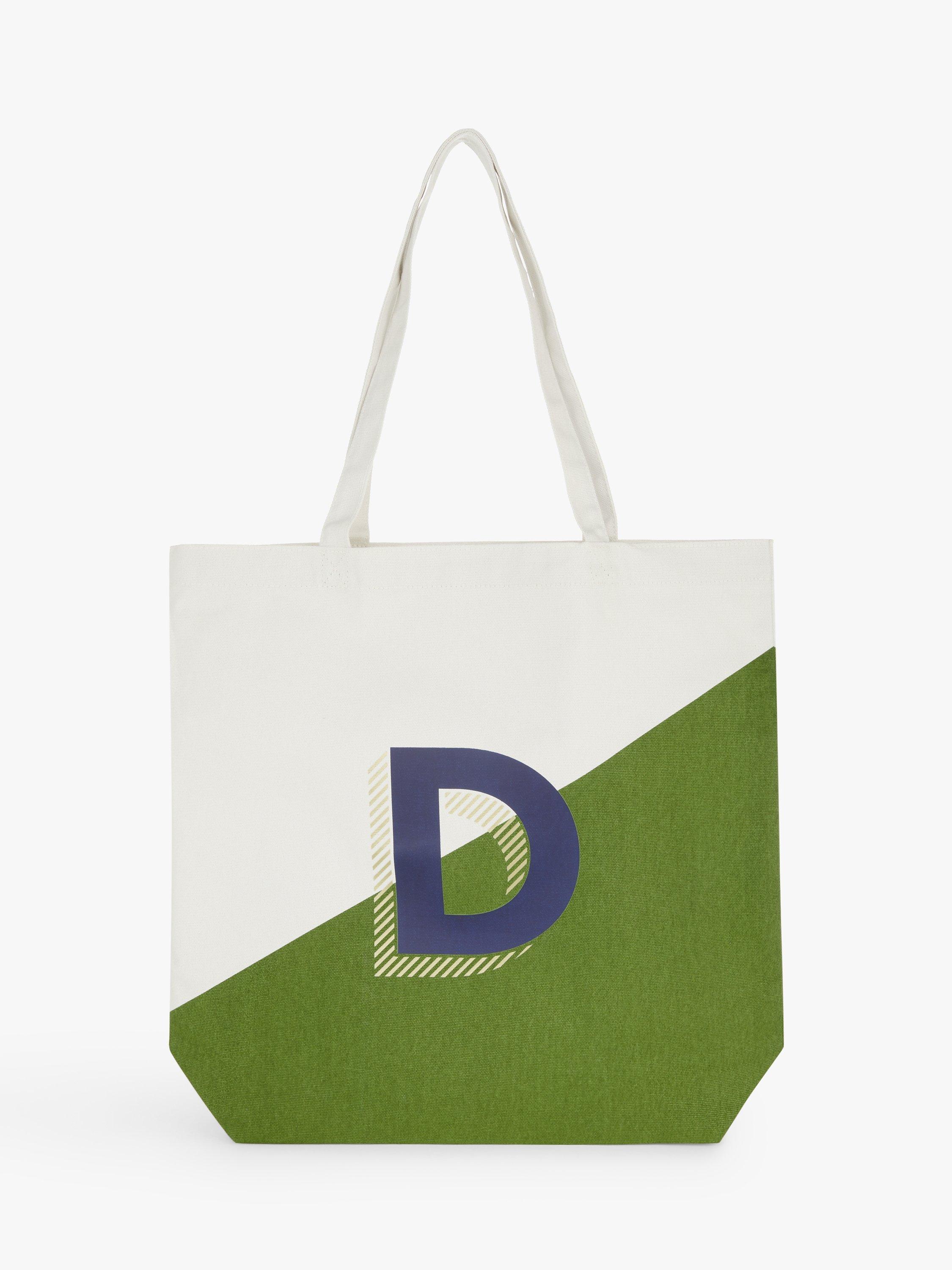 Product image 2 of 4, which shows John Lewis Alphabet Cotton Tote Bag, D