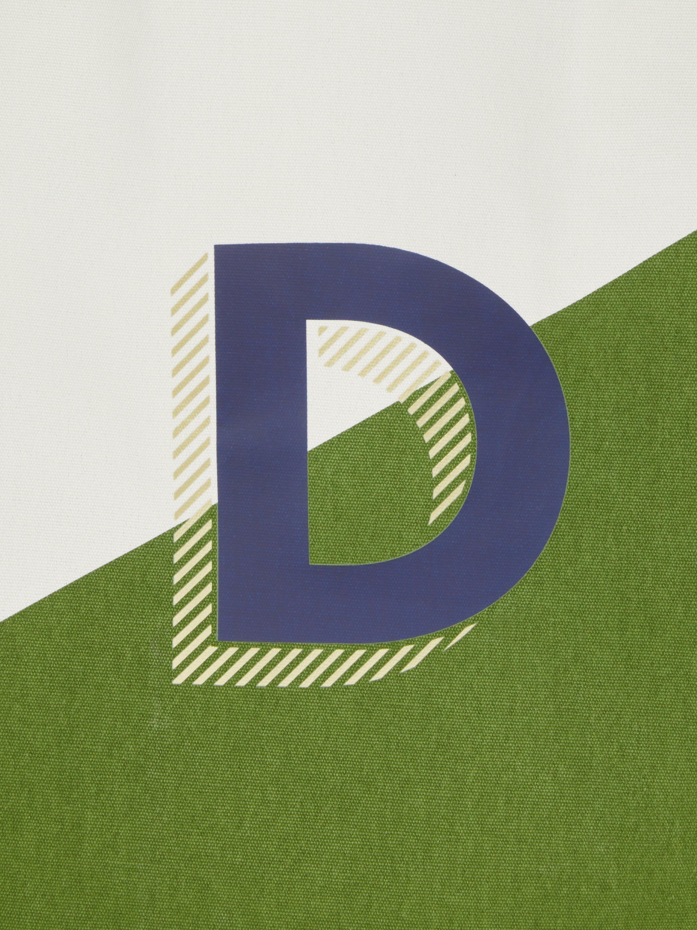 Product image 3 of 4, which shows John Lewis Alphabet Cotton Tote Bag, D