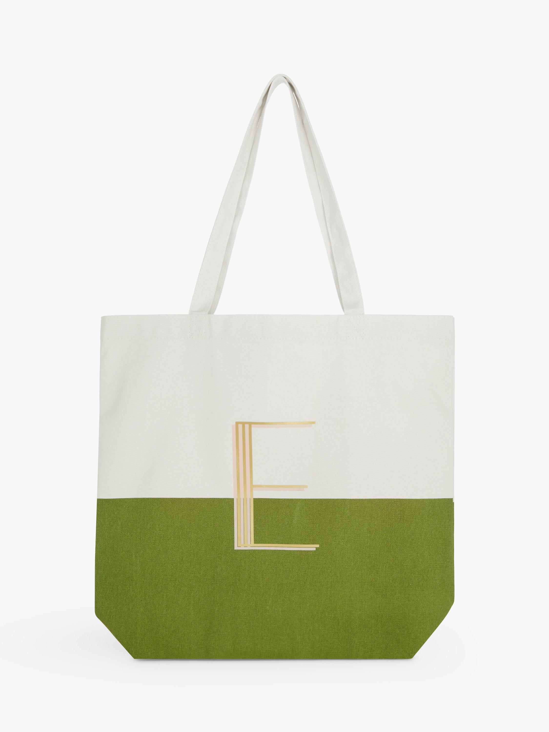 Product image 2 of 4, which shows John Lewis Alphabet Cotton Tote Bag, E