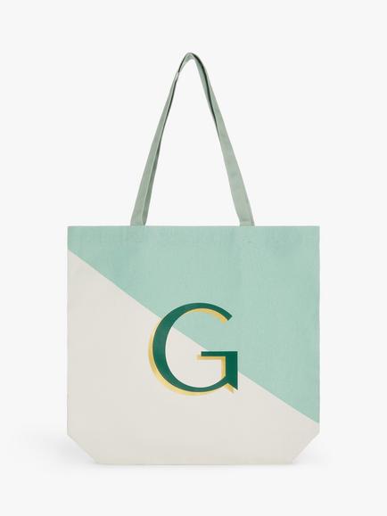 John Lewis Alphabet Cotton Tote Bag - view 2, G