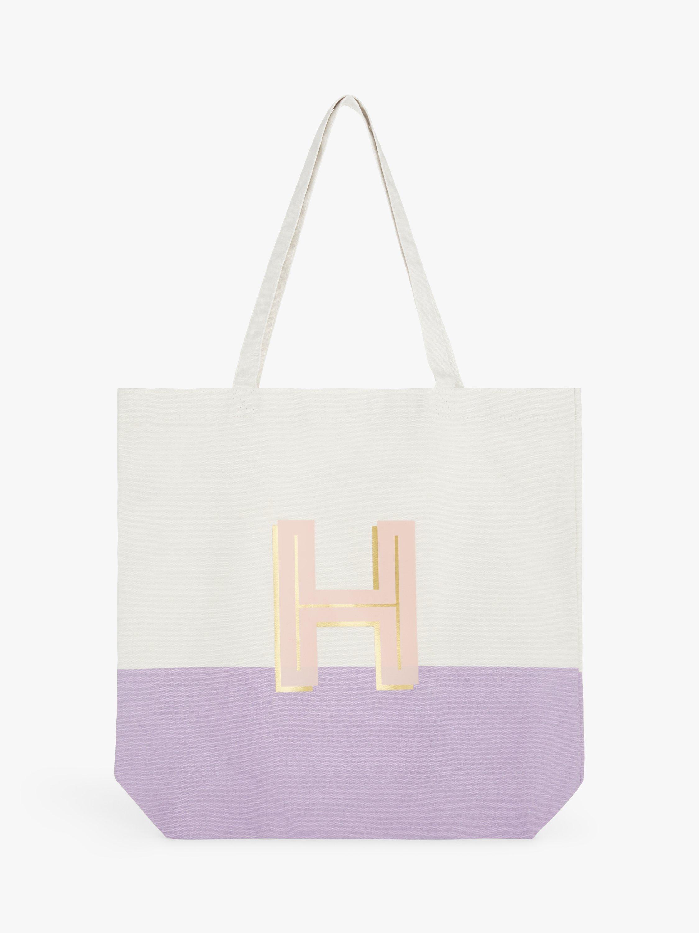 Product image 2 of 4, which shows John Lewis Alphabet Cotton Tote Bag, H