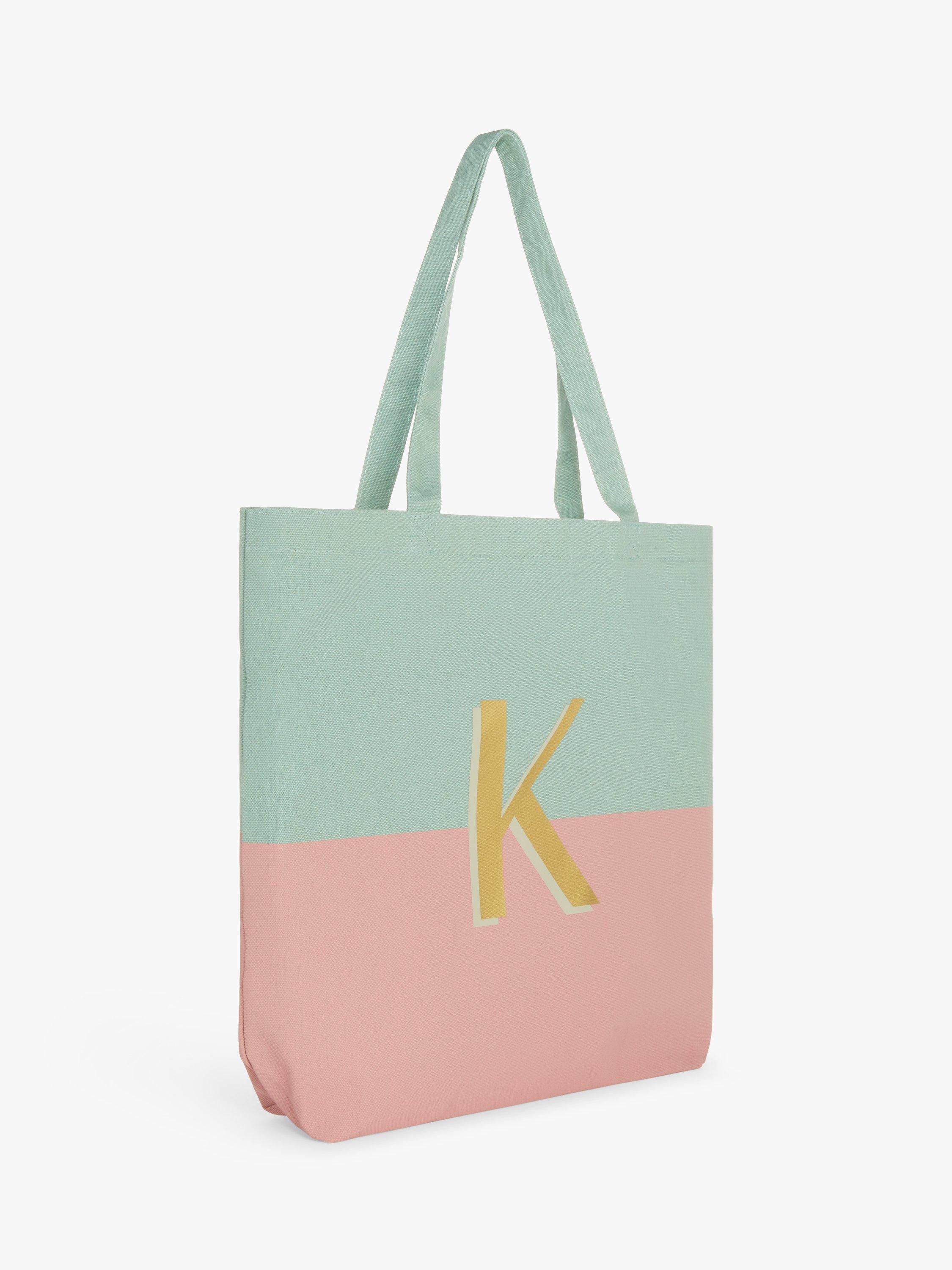 Product image 1 of 4, which shows John Lewis Alphabet Cotton Tote Bag, K
