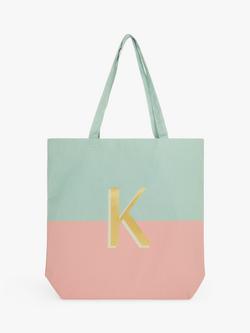 John Lewis Alphabet Cotton Tote Bag - view 2, K