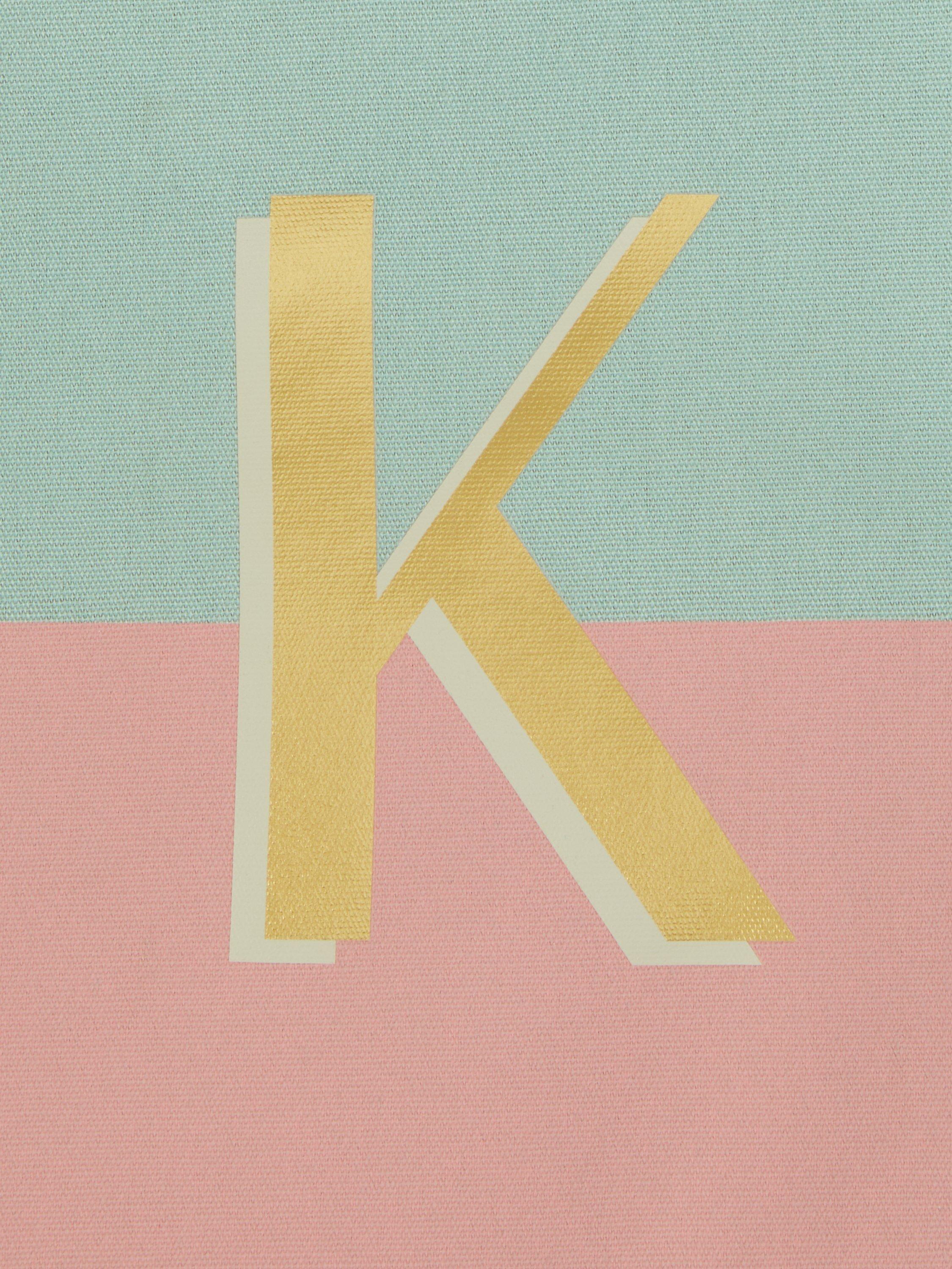 Product image 3 of 4, which shows John Lewis Alphabet Cotton Tote Bag, K