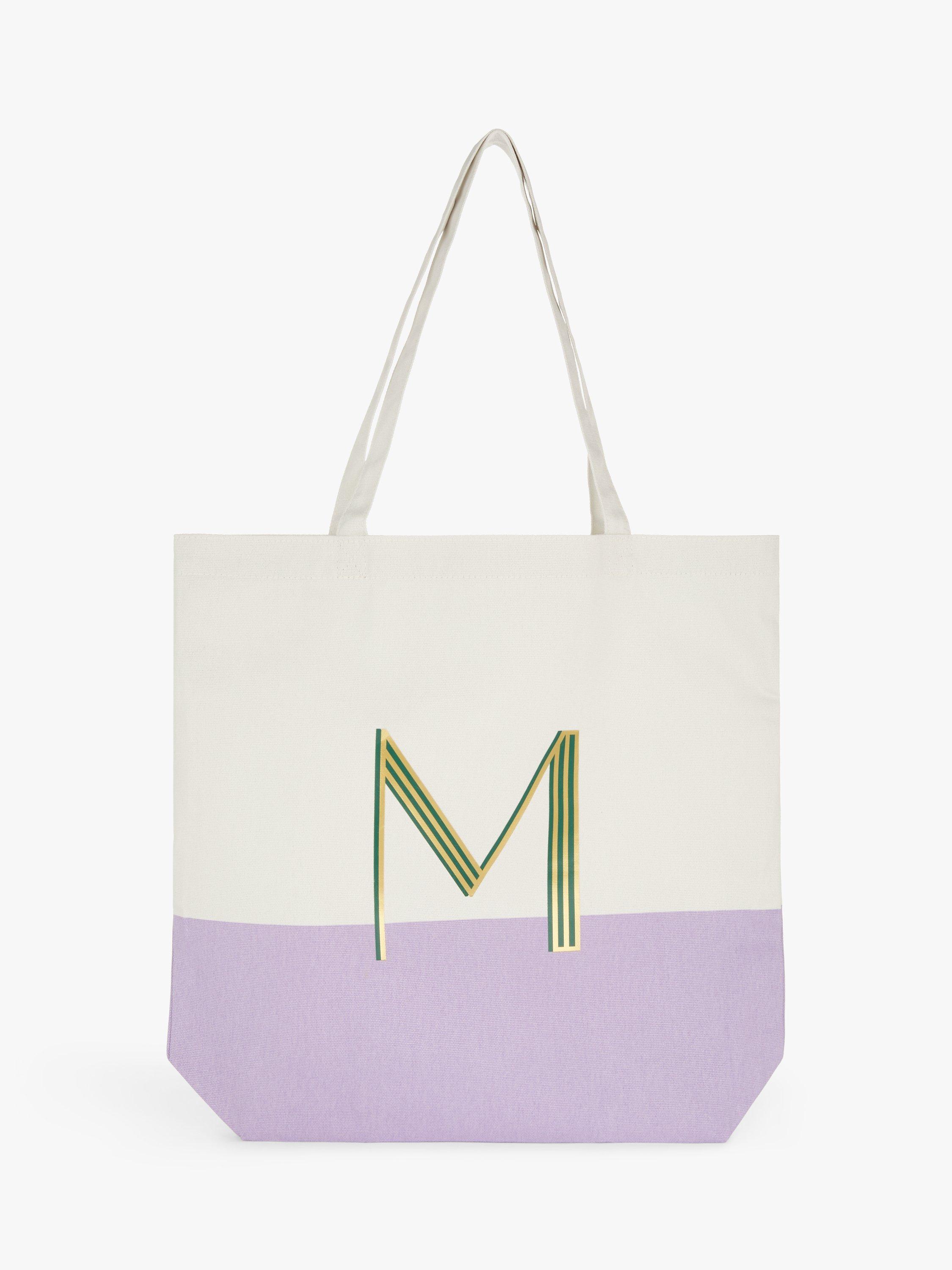 Product image 2 of 4, which shows John Lewis Alphabet Cotton Tote Bag, M