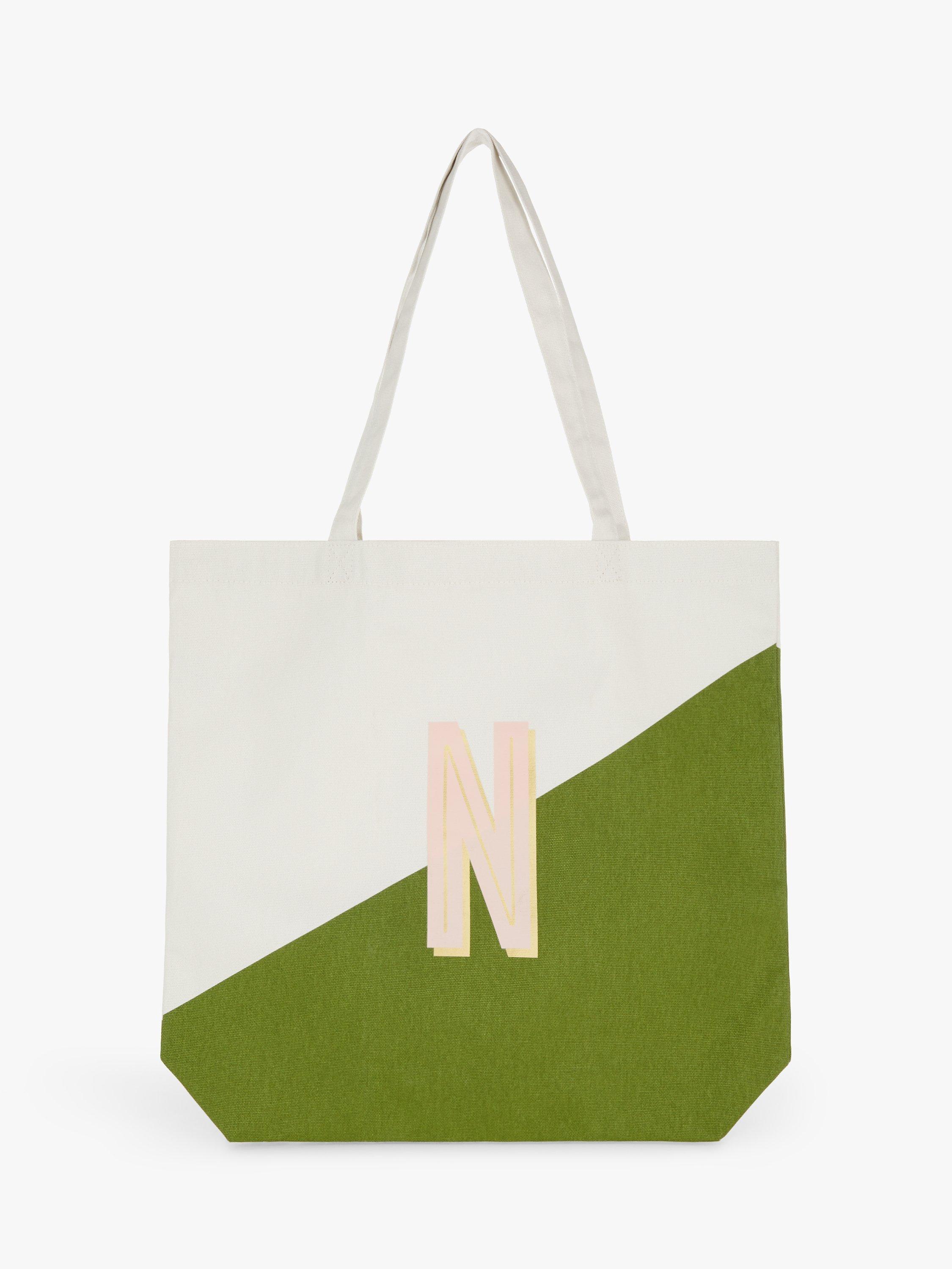 Product image 2 of 4, which shows John Lewis Alphabet Cotton Tote Bag, N