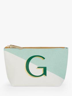 John Lewis Alphabet Cotton Makeup Bag, G