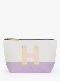 John Lewis Alphabet Cotton Makeup Bag, H