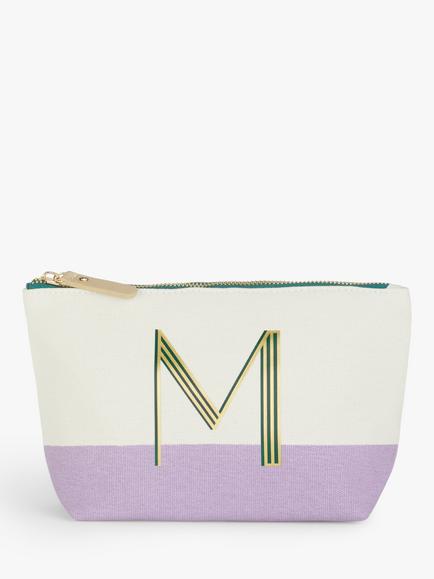 John Lewis Alphabet Cotton Makeup Bag, M, M