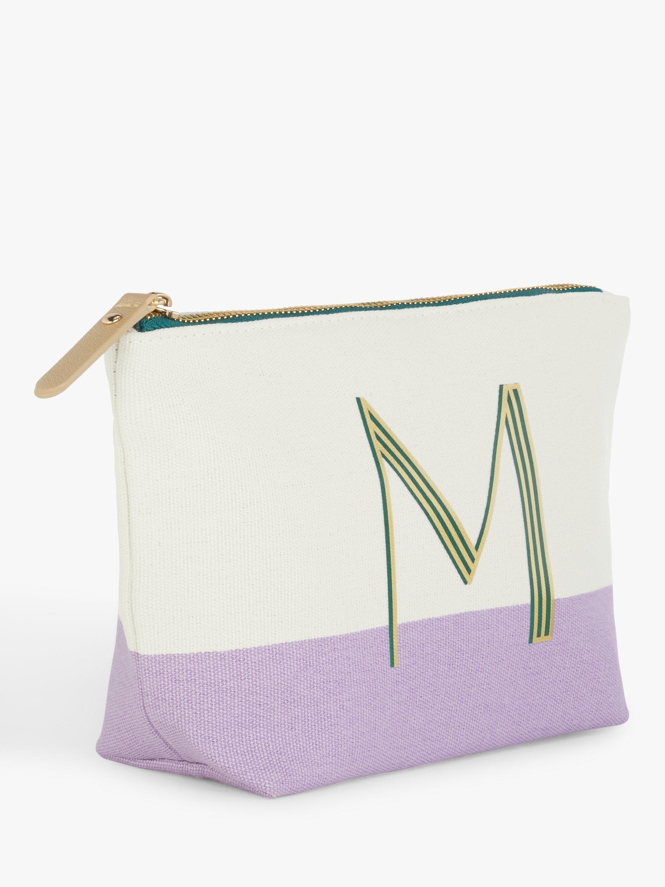 Product image 2 of 4, which shows John Lewis Alphabet Cotton Makeup Bag, M