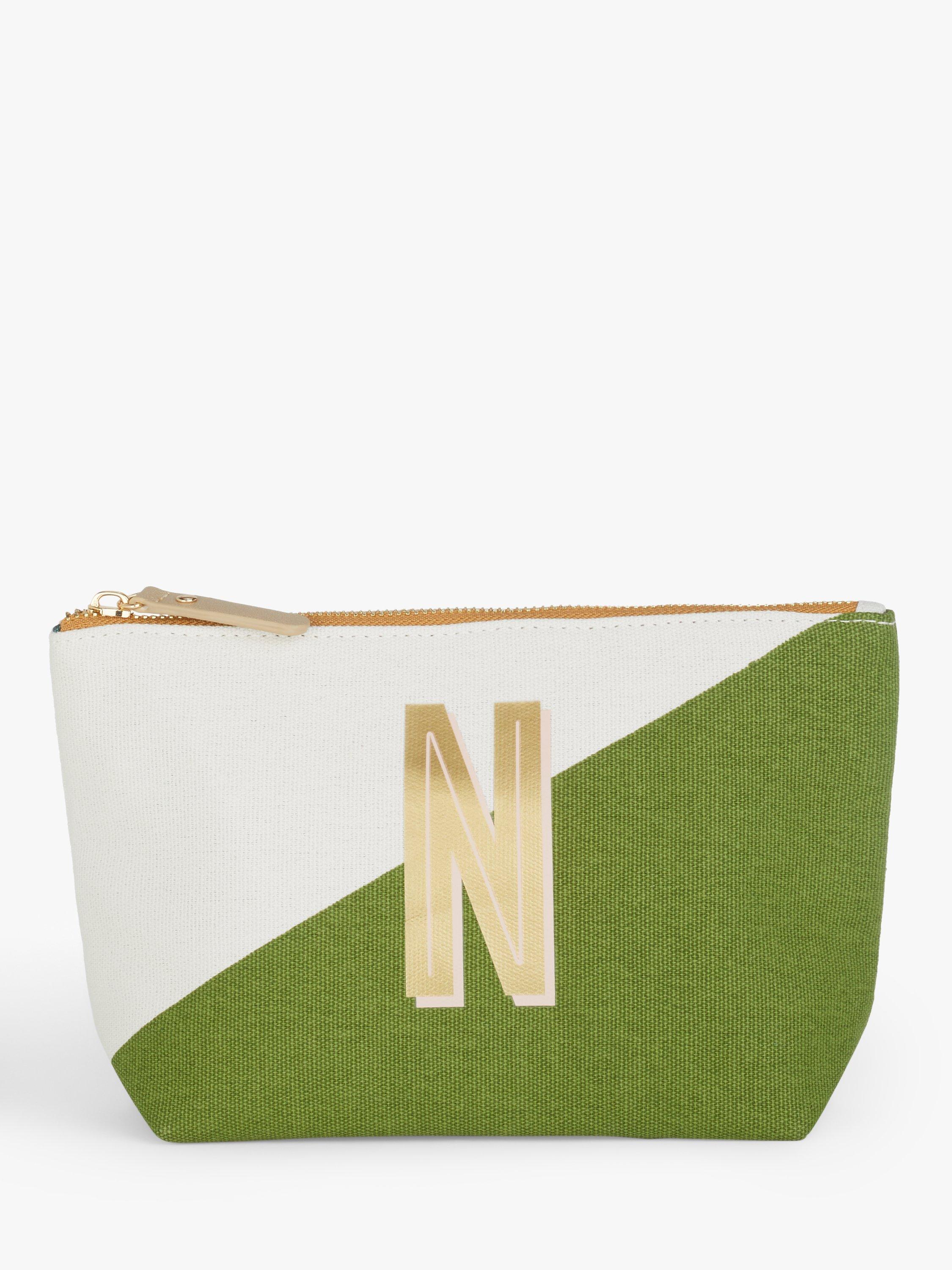 Product image 1 of 4, which shows John Lewis Alphabet Cotton Makeup Bag, N