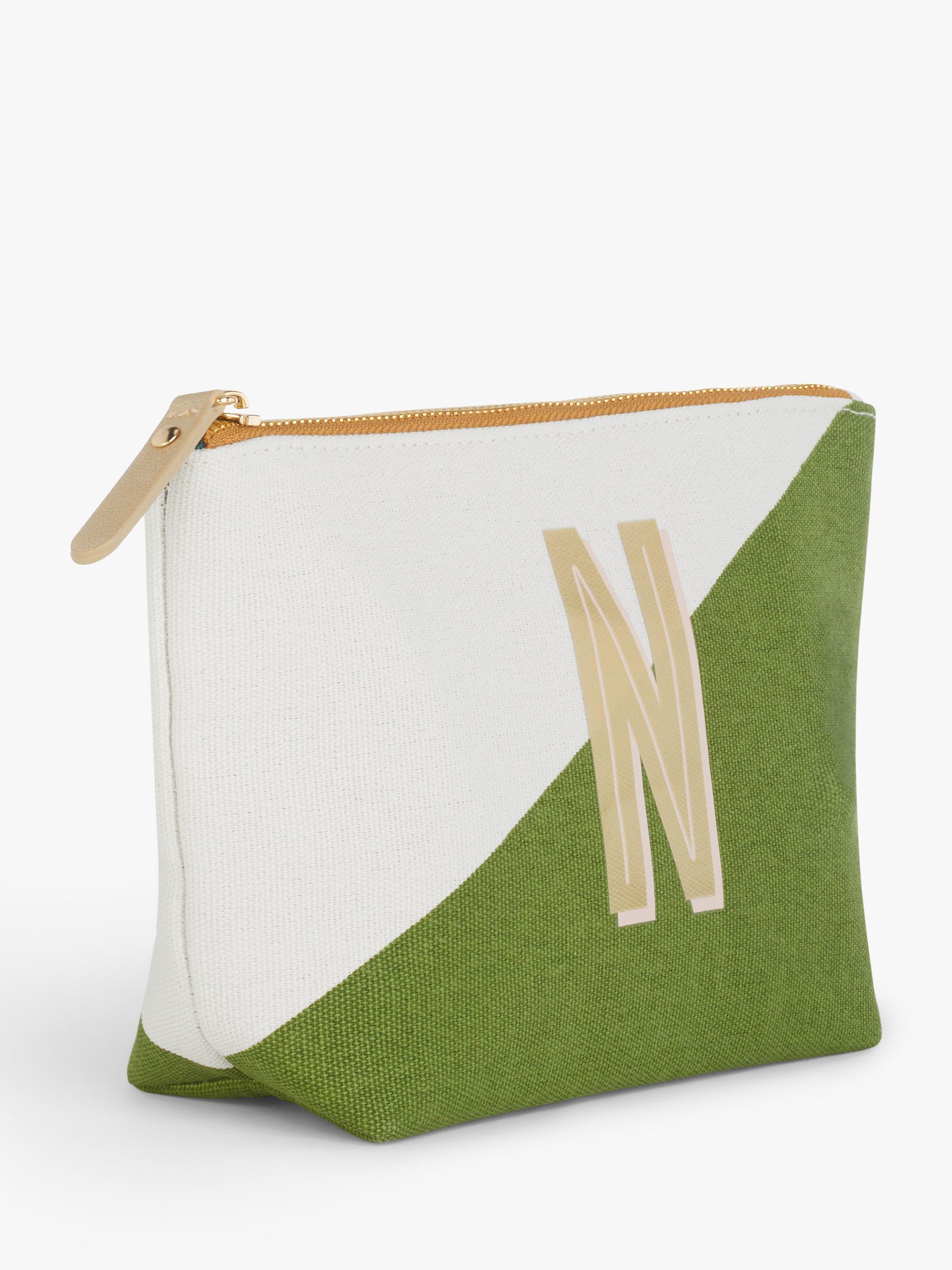 Product image 2 of 4, which shows John Lewis Alphabet Cotton Makeup Bag, N