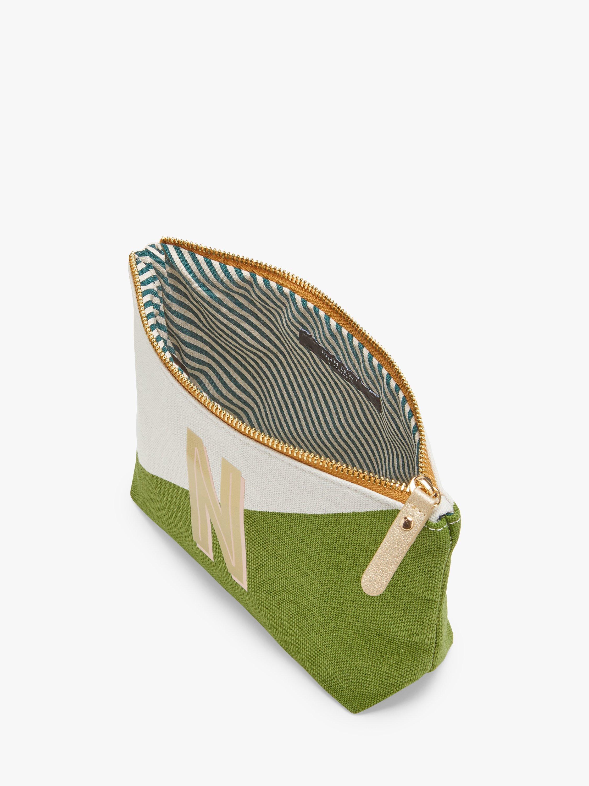 Product image 4 of 4, which shows John Lewis Alphabet Cotton Makeup Bag, N