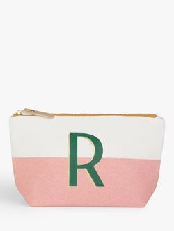 John Lewis Alphabet Cotton Makeup Bag, R, R