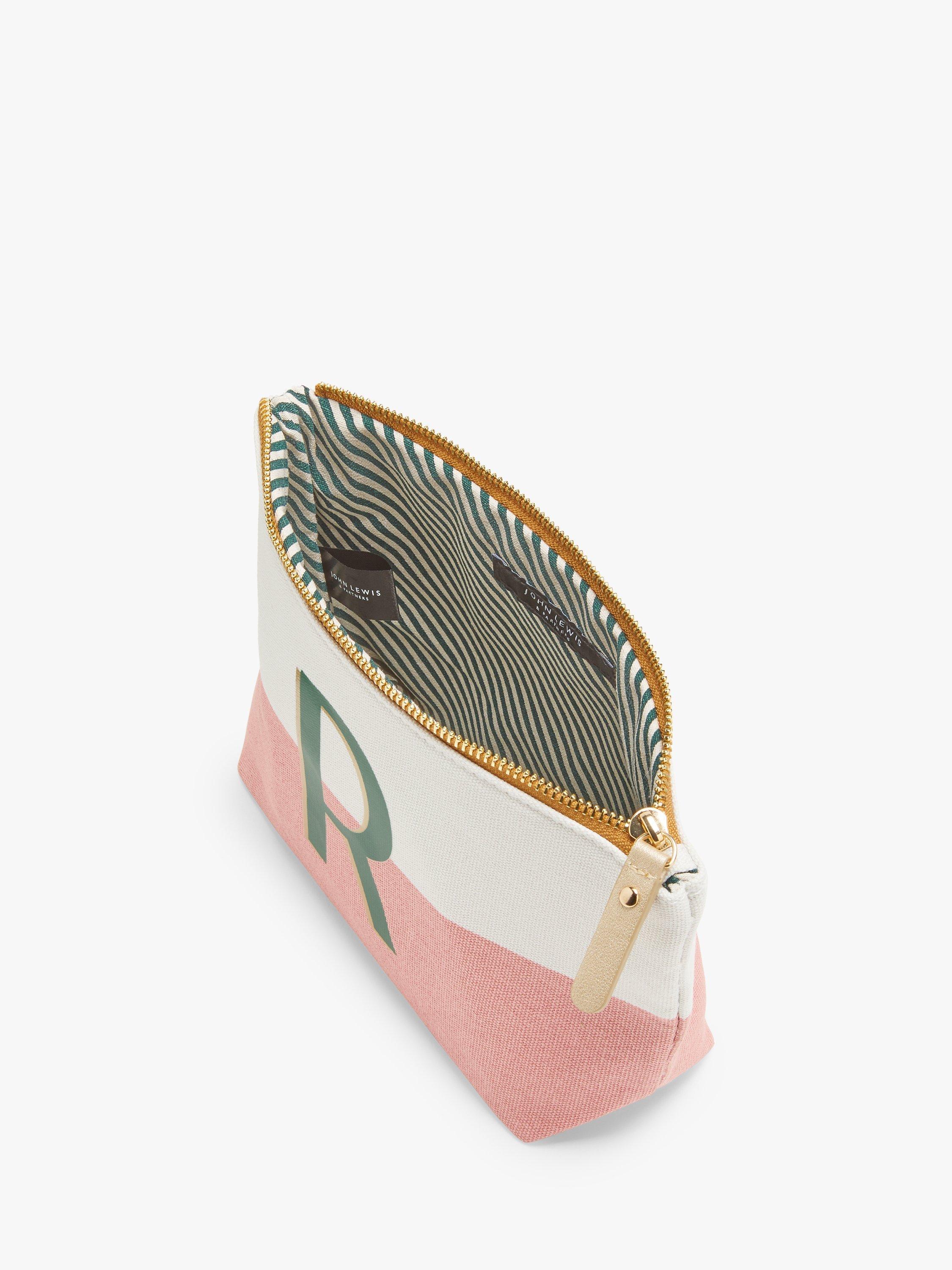Product image 4 of 4, which shows John Lewis Alphabet Cotton Makeup Bag, R