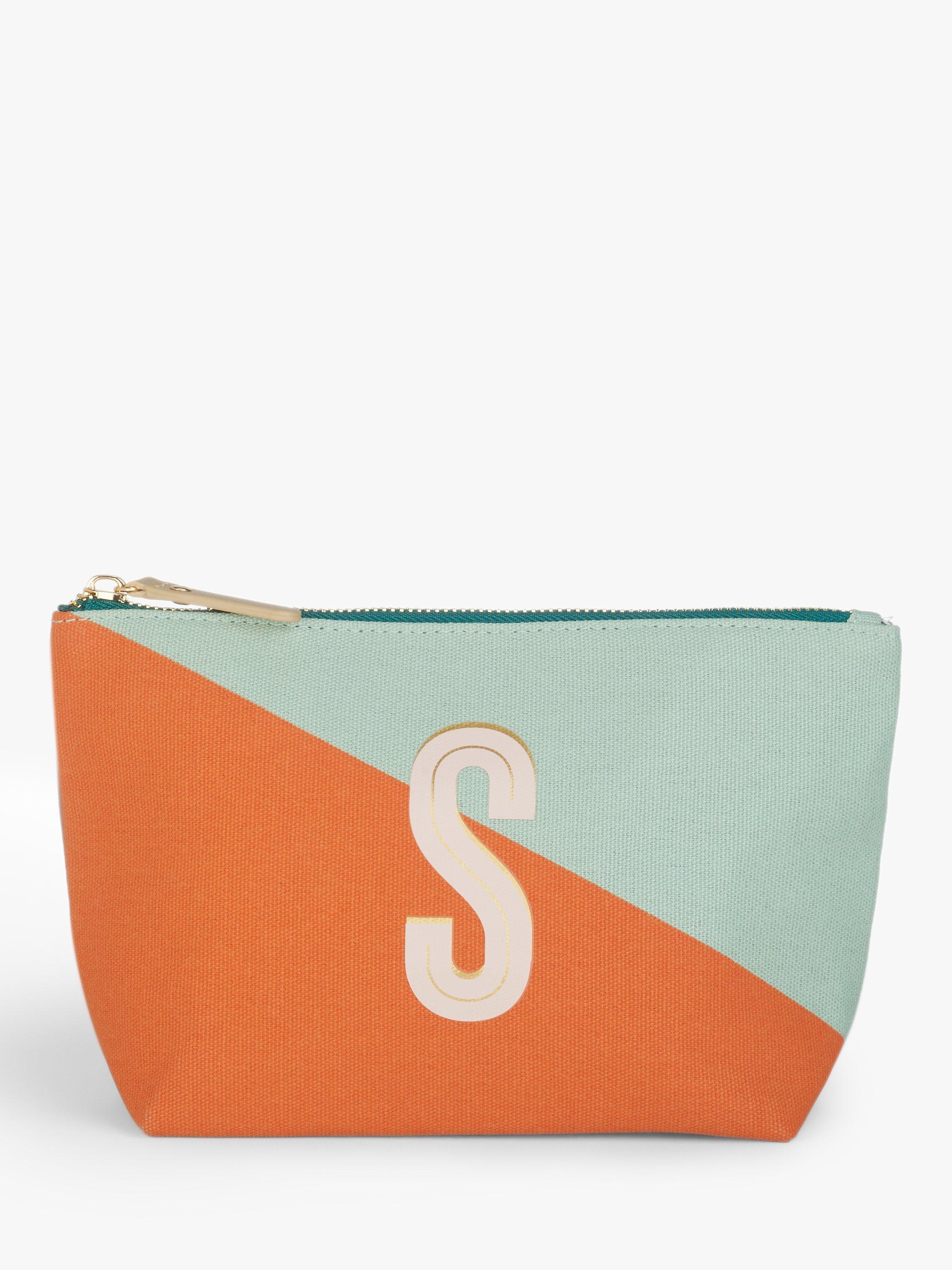 Product image 1 of 4, which shows John Lewis Alphabet Cotton Makeup Bag, S