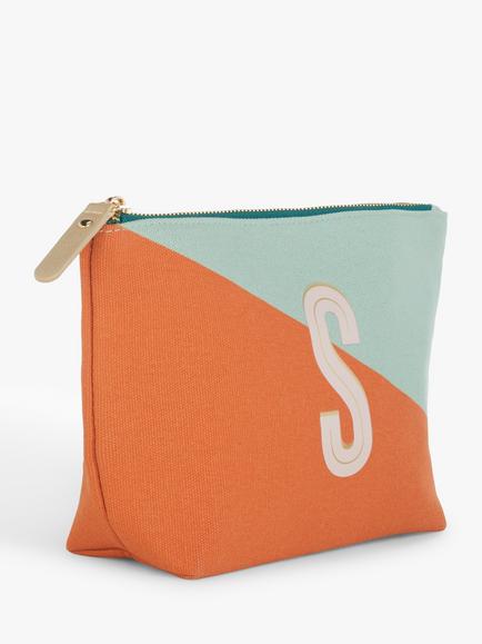 John Lewis Alphabet Cotton Makeup Bag, S - view 2, S