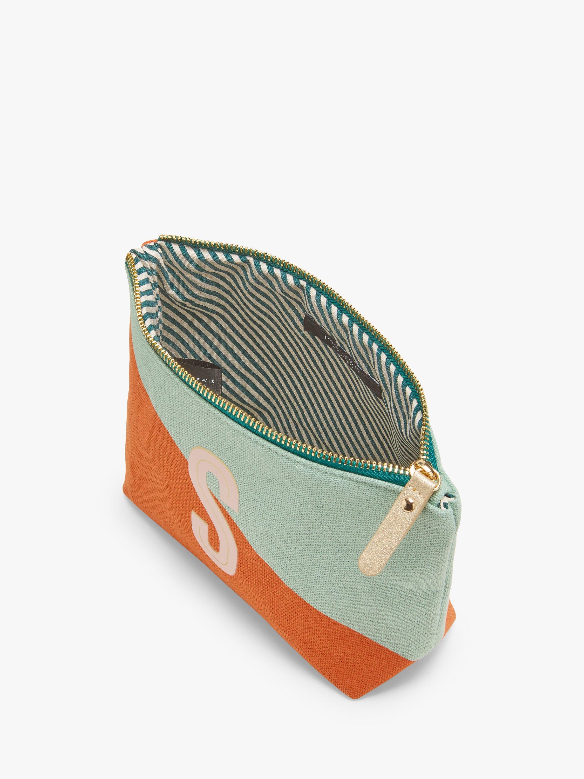 Product image 4 of 4, which shows John Lewis Alphabet Cotton Makeup Bag, S