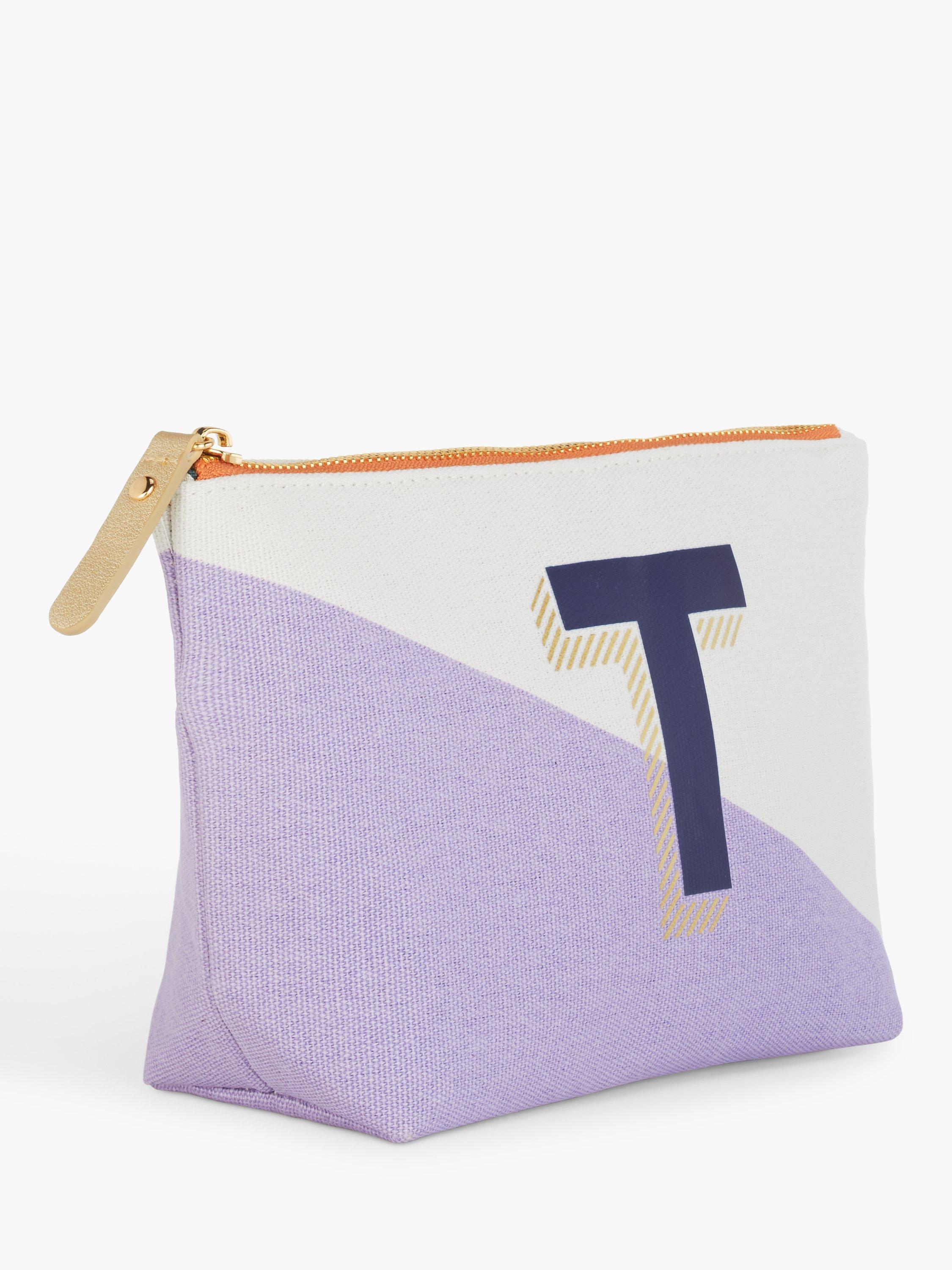 Product image 2 of 4, which shows John Lewis Alphabet Cotton Makeup Bag, T