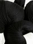 Wool And The Gang Shiny Happy Cotton Knitting and Crochet Yarn, 100g, Cinder Black