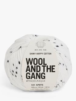 Wool And The Gang Shiny Happy Cotton Knitting and Crochet Yarn, 100g, 101 Spots