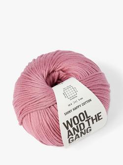 Wool And The Gang Shiny Happy Cotton Knitting and Crochet Yarn, 100g - view 2, Candy Pink
