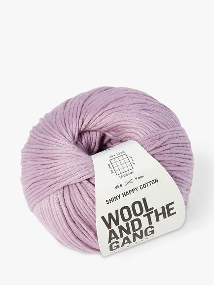 Wool And The Gang Shiny Happy Cotton Knitting and Crochet Yarn, 100g - view 2, Lilac