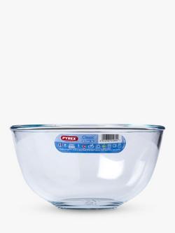 Pyrex Classic Borosilicate Glass Mixing Bowl, Clear, Clear