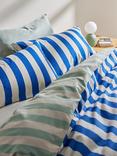 John Lewis ANYDAY Block Stripe Reversible Pure Cotton Duvet Cover Set