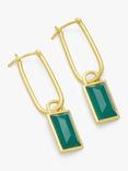 John Lewis Gemstones Rectangular Stone Drop Earrings