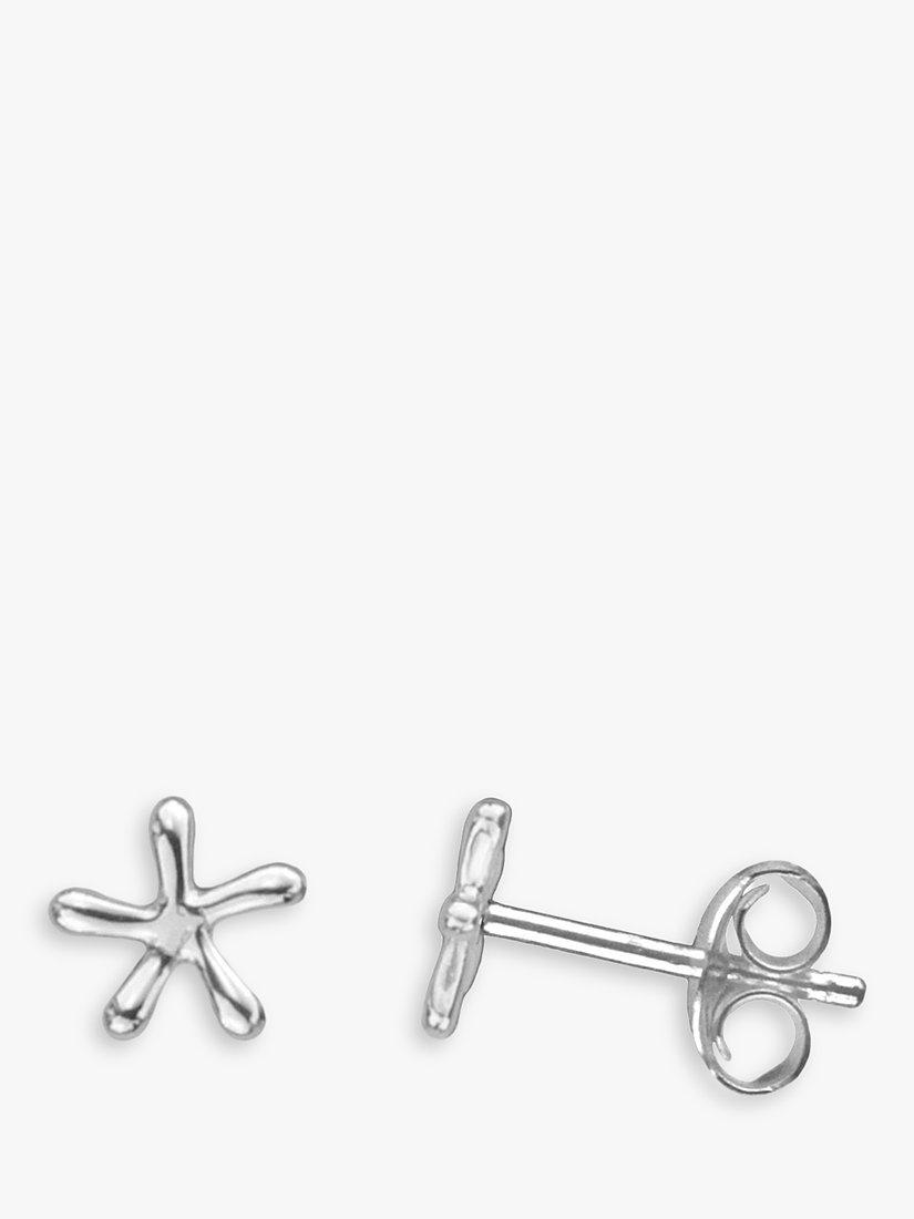 Product image 1 of 4, which shows Nina B Tiny Starburst Stud Earrings, Silver
