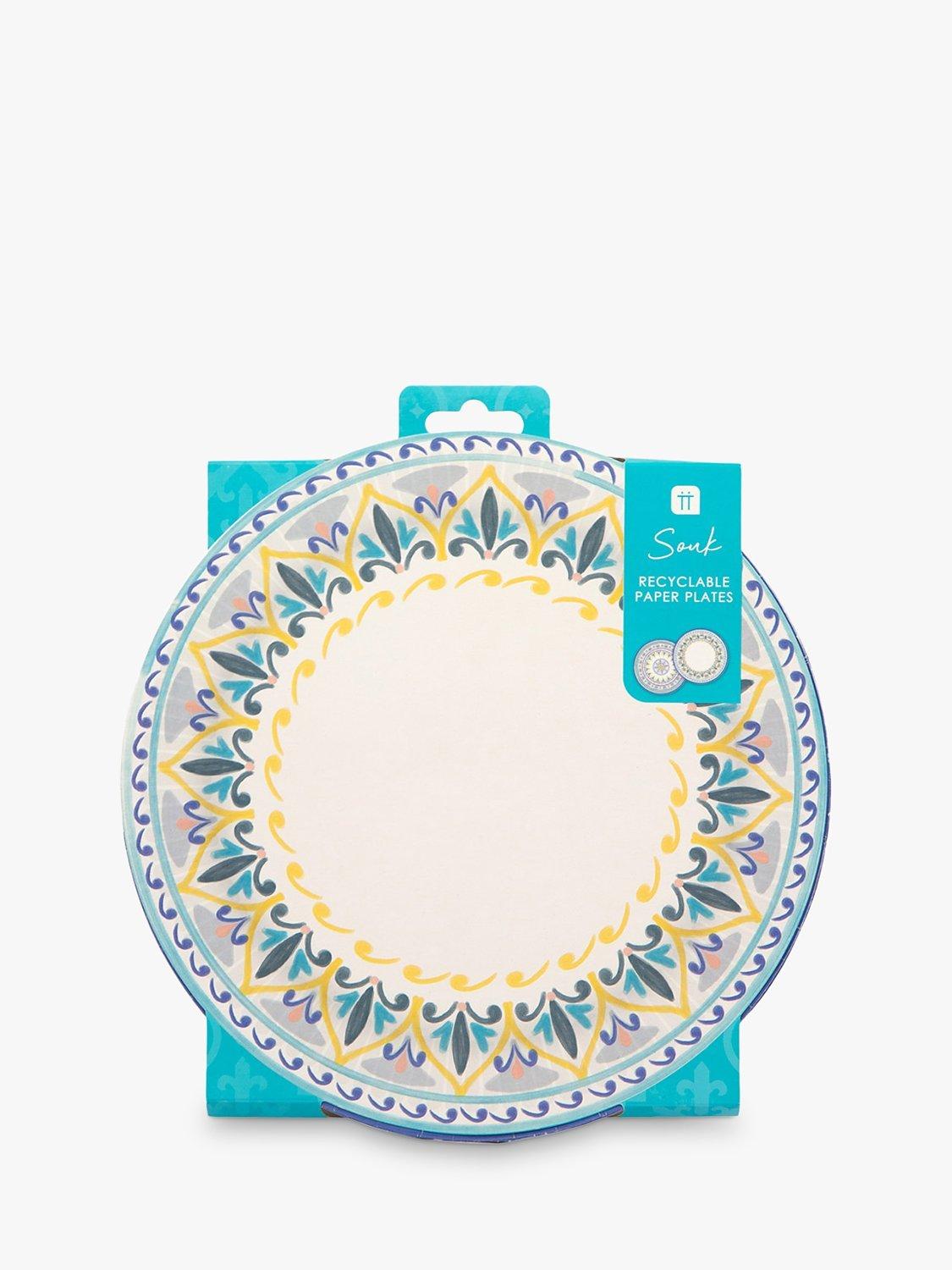 Talking Tables Souk Recyclable Paper Plates, Pack of 12