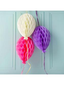 Talking Tables Paper Honeycomb Party Decorations, Pack of 3 - view 2, Pastel