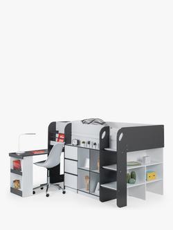 Julian Bowen Cosmo Mid Sleeper Bed Frame - view 2, Black/White