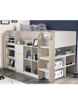 Julian Bowen Cosmo Mid Sleeper Bed Frame, Taupe