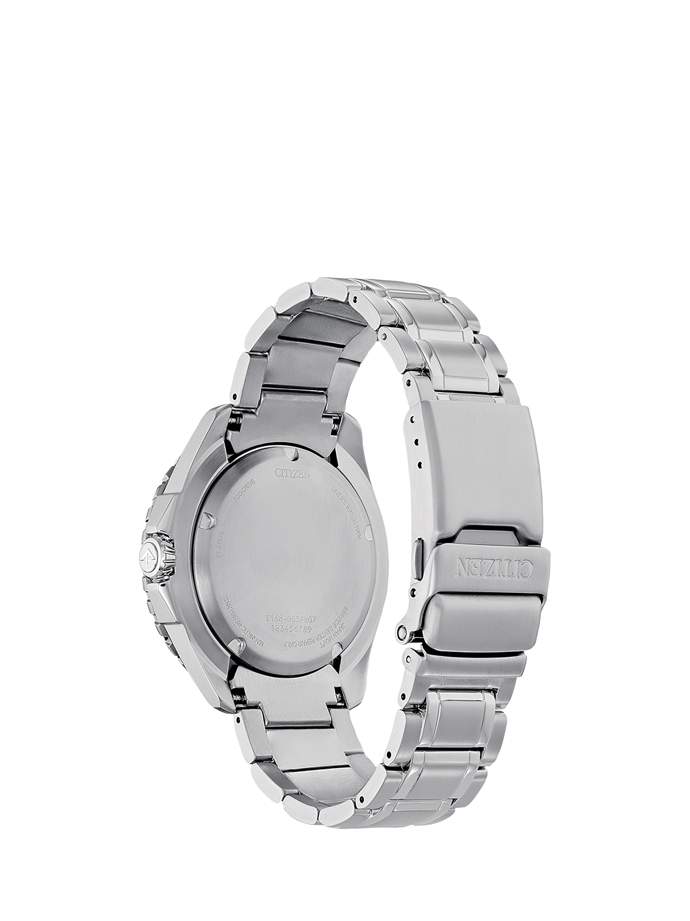 Product image 2 of 8, which shows Citizen BN0199-53X Men's Promaster Eco-Drive Date Diving Bracelet Strap Watch, Silver/Green