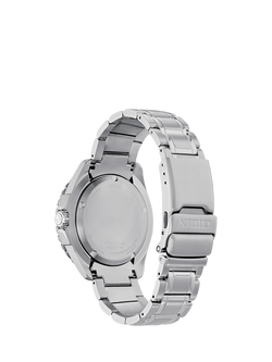 Citizen BN0199-53X Men's Promaster Eco-Drive Date Diving Bracelet Strap Watch, Silver/Green - view 2, Silver/Green